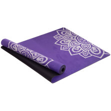Коврик для йоги Замшевый Record FI-5662-10 фиолетовый с цветочным принтом