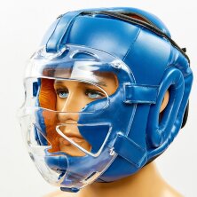 Шлем для единоборств с прозрачной маской VENUM VL-8348-B синий