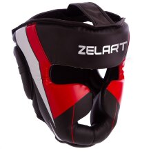 Шлем боксерский с полной защитой PU Зеларт BO-7041-BKW