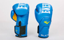 Перчатки боксерские кожаные Everlast BO-6758-B синий
