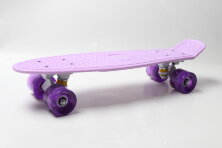 Скейт Penny Board SK-5672-16 лиловый со светящимися колесами