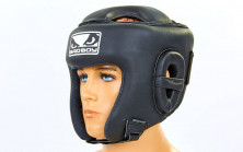 Шлем боксерский открытый с усиленной защитой макушки кожаный BAD BOY VL-6626