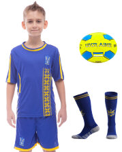 Комплект футбольной формы детский Украина Чемпионат Мира 2018 CO-3600-UKR-18B 