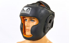 Шлем боксерский с полной защитой кожаный Bad Boy Spider VL-6622