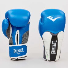 Перчатки боксерские кожаные Everlast BO-6759-B синий-черный