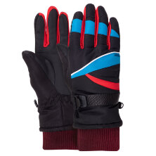 Перчатки горнолыжные теплые детские SP-Sport C-51-1 черный-синий-красный