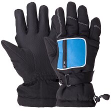 Перчатки горнолыжные теплые детские SP-Sport C-7706-1 черный-голубой