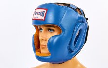 Шлем боксерский с полной защитой кожаный Twins VL-6630-B