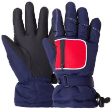 Перчатки горнолыжные теплые детские SP-Sport C-7706-1 темно-синий-красный