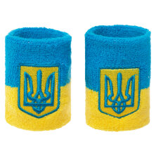 Напульсник спортивный махровый Украина Ukraine BC-4063 2шт желтый-голубой
