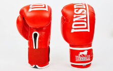 Перчатки боксерские кожаные LONSDALE MA-6760-R