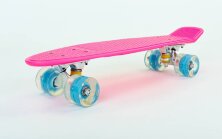 Скейт Penny Board SK-5672-4 розовый со светящимися колесами