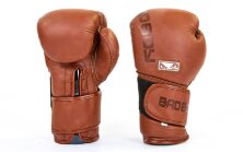 Перчатки боксерские кожаные Bad Boy VL-6618-BR (10-14oz)