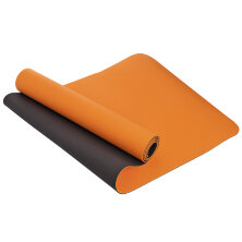 Коврик для фитнеса и йоги Yoga Mat 2x-слойный ZEL FI-3046 оранжевый-черный