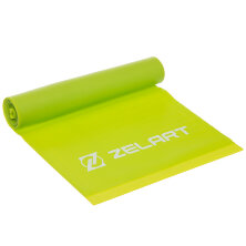 Лента эластичная для фитнеса и йоги Zelart FI-6219-1_5 зеленый