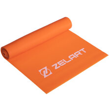 Лента эластичная для фитнеса и йоги Zelart FI-6219-1_5 оранжевый