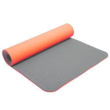 Коврик для фитнеса и йоги Yoga Mat 2x-слойный ZEL FI-3046 оранжевый-серый