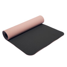 Коврик для фитнеса и йоги Yoga Mat 2x-слойный ZEL FI-3046 бежевый-черный