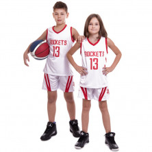 Форма баскетбольная подростковая NB-Sport NBA ROCKETS HARDEN 13 BA-0966-W