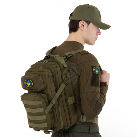 Шеврон патч на липучці "Героям Слава" TY-9916 черный-желтый-голубой (комплект 2 шт)