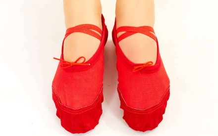 Балетні капці червоні OB-6326
