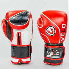 Перчатки боксерские кожаные Velo VL-8188-R красный