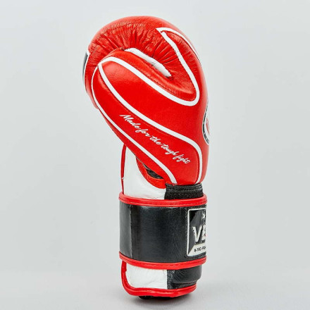 Перчатки боксерские кожаные Velo VL-8188-R красный