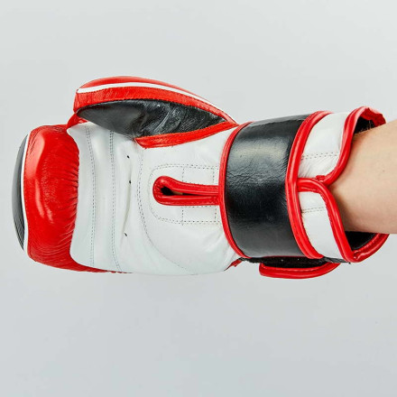 Перчатки боксерские кожаные Velo VL-8188-R красный