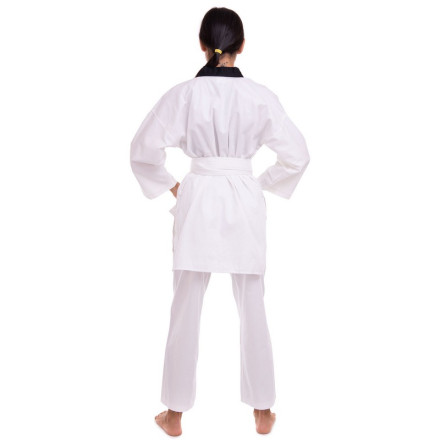 Кімоно для тхеквондо (добок) SP-Planeta DR-5473 110-164см білий-чорний