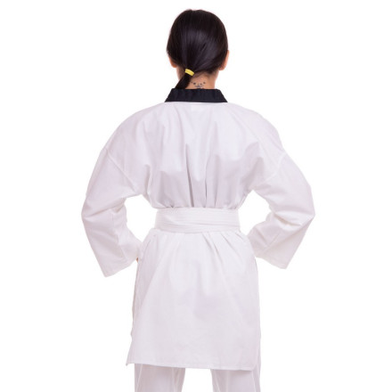 Кімоно для тхеквондо (добок) SP-Planeta DR-5473 110-164см білий-чорний