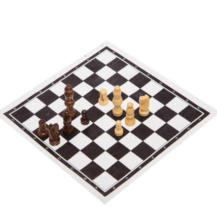 Шахові фігури дерев&#39;яні з полотном PVC для ігор 18P