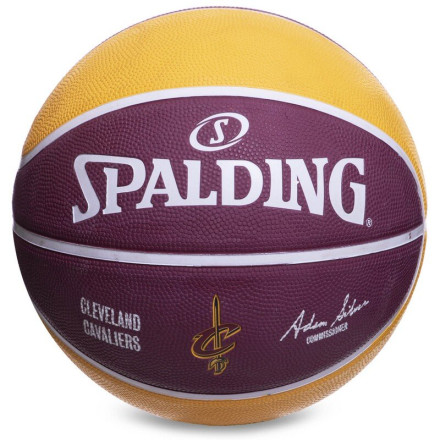 М&#39;яч баскетбольний SPALDING NBA Team CLEVELAND Cavaliers 83504Z №7 червоно-жовтий
