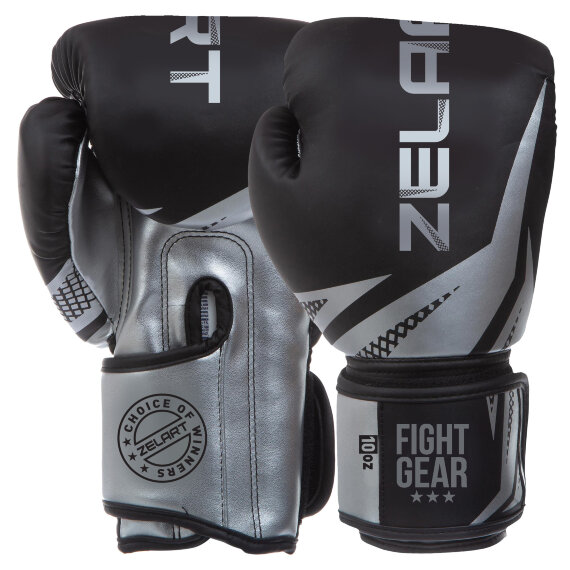 Боксерські рукавиці Зеларт BO-0866-BKG Чорний з золотим