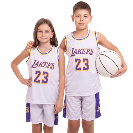 Форма баскетбольная подростковая NB-Sport NBA LAKERS JAMES 23 CO-0563