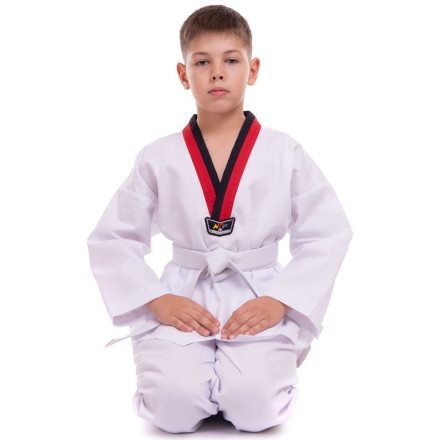 Кімоно для тхеквондо (добок) WTF SP-Sport CO-012 150-180см білий-чорний