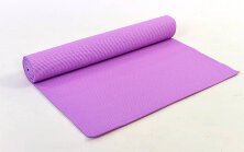  Коврик для фитнеса и йоги Yoga mat PVC 4мм FI-4986 фиолетовый