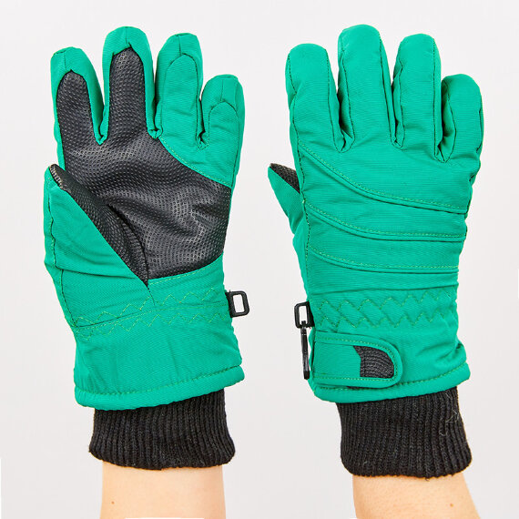 Перчатки горнолыжные теплые детские C-915-G зеленый