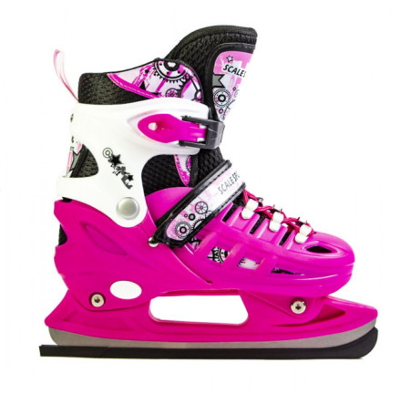 Ледовые  раздвижные коньки Scale Sport ICE малиновый