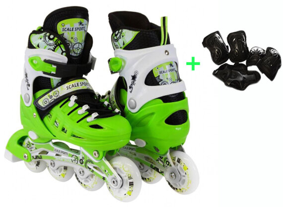 Роликовые коньки Scale Sport SC04 салатовый