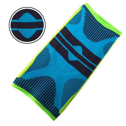 Наколінник зі спіральними ребрами жорсткості та силіконовим кільцем EXCEED 883CA 1шт блакитний-салатовий