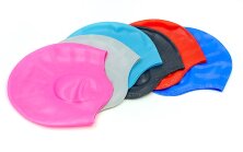 Шапочка для плавания с объемными ушками PL-2608 цвета в ассортименте