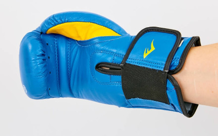 Рукавички боксерські шкіряні Everlast BO-6758-B синій