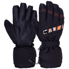 Перчатки горнолыжные теплые SP-Sport A-999 черный-оранжевый