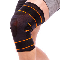 Наколінник-ортез шарнірний EXCEEDE 875CA розмір L-XL 1 шт чорний-оранжевий