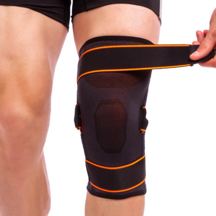 Наколінник-ортез шарнірний EXCEEDE 875CA розмір L-XL 1 шт чорний-оранжевий