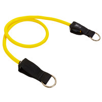 Еспандер трубчастий для фітнесу з кільцем DOUBLE CUBE DT-1002R-35LB 6х14x1200мм навантаження 16кг жовтий