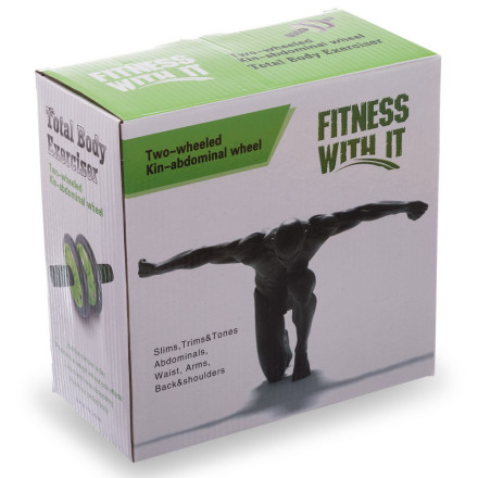 Колесо ролик для преса подвійне SP-Sport FI-1775 чорний-зелений