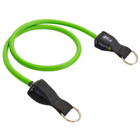 Еспандер трубчастий для фітнесу з кільцем DOUBLE CUBE DT-1002R-40LB 4х14x1200мм навантаження 18кг зелений