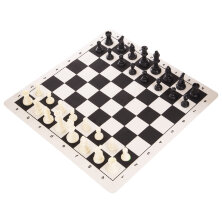 Шахматные фигуры пластиковые с тканевым полотном для игр P401
