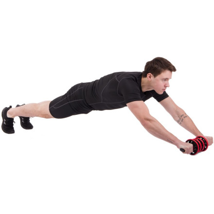 Колесо для преса, масажер 2 в 1 Zelart FI-4042 9 масажерів чорний помаранчевий